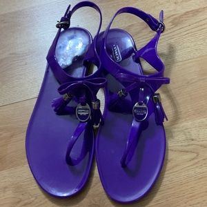 Purple Coach sandals. Good condition. Size 9.